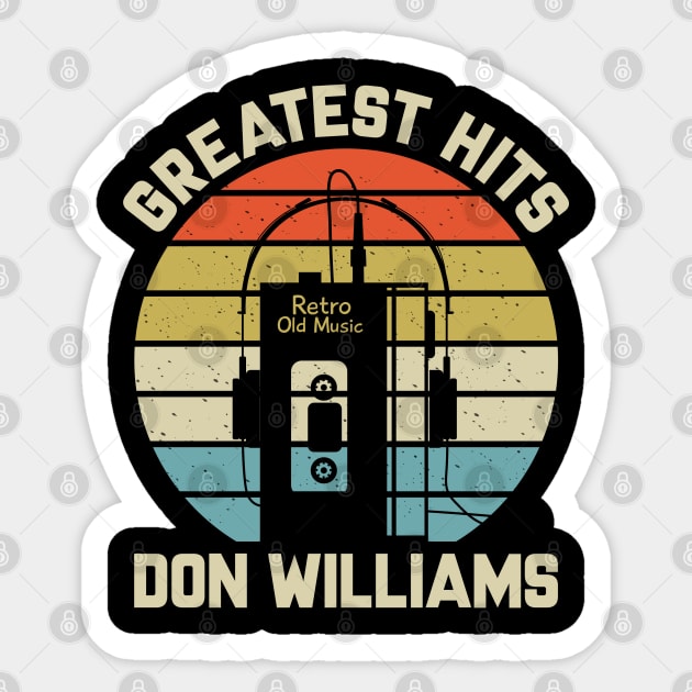 Greatest Hits Don Retro Walkman Williams Vintage Art Sticker by Dinosaur Mask Store